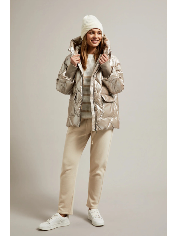 Moodo Подплатено яке с големи джобове бежово Moodo