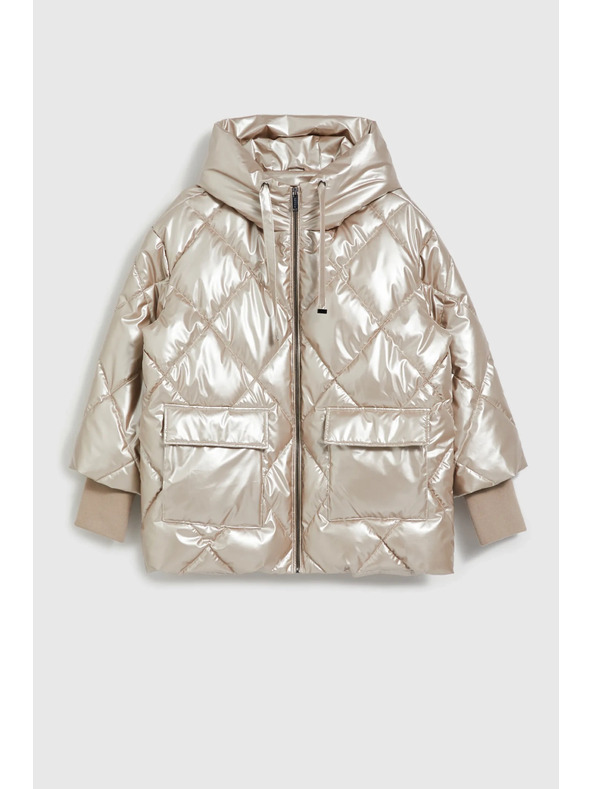 Moodo Подплатено яке с големи джобове бежово Moodo