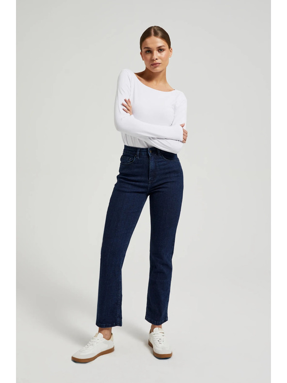 Moodo Тъмносини дънки с прави крачоли Moodo