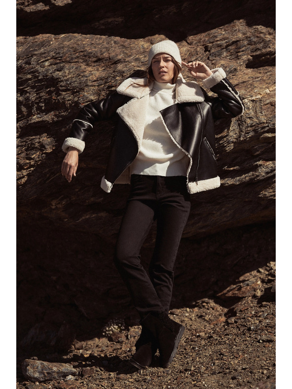 Moodo Черни дънки с прави крачоли Moodo