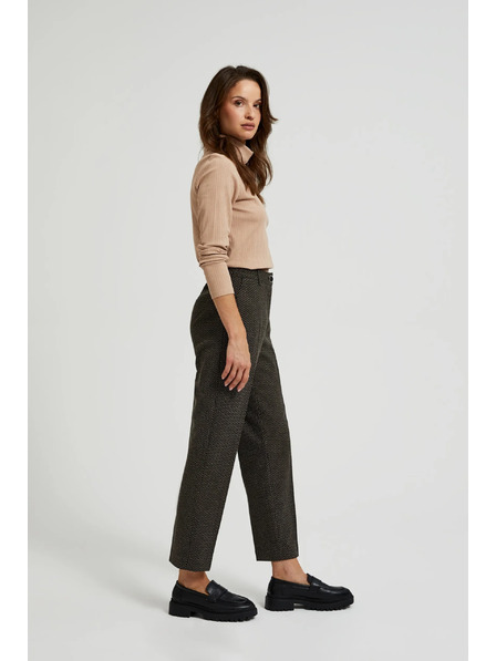 Moodo Цигарени панталони с метален детайл черни Moodo