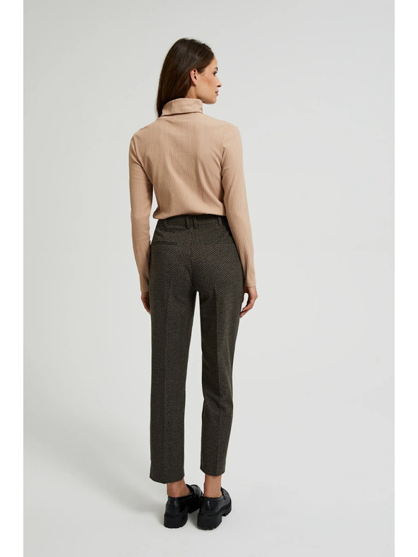 Moodo Цигарени панталони с метален детайл черни Moodo