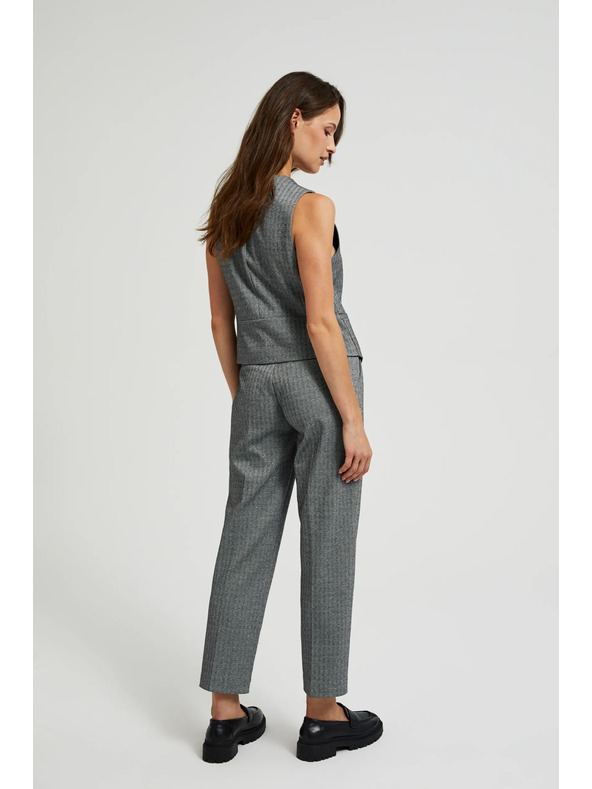 Moodo Елегантни цигарени панталони сиви Moodo