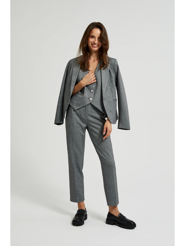 Moodo Елегантни цигарени панталони сиви Moodo