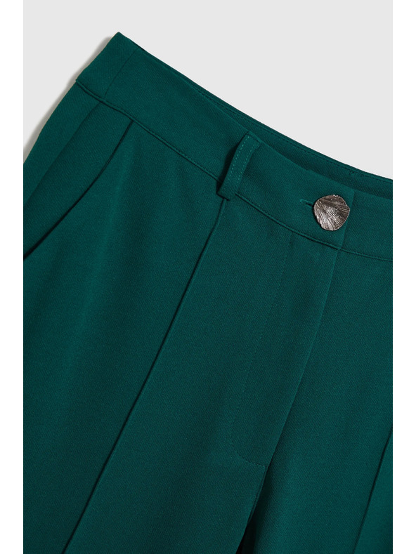 Moodo Зелени прави панталони на райе Moodo
