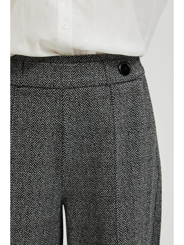 Moodo Сиви прави панталони на райе Moodo