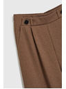 Moodo Бежови панталони с широки крачоли и копчета Moodo