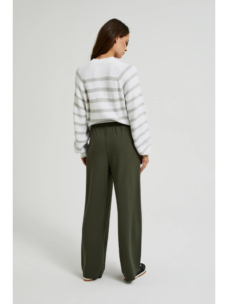 Moodo Маслинени панталони с широки крачоли и копчета Moodo