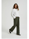 Moodo Маслинени панталони с широки крачоли и копчета Moodo