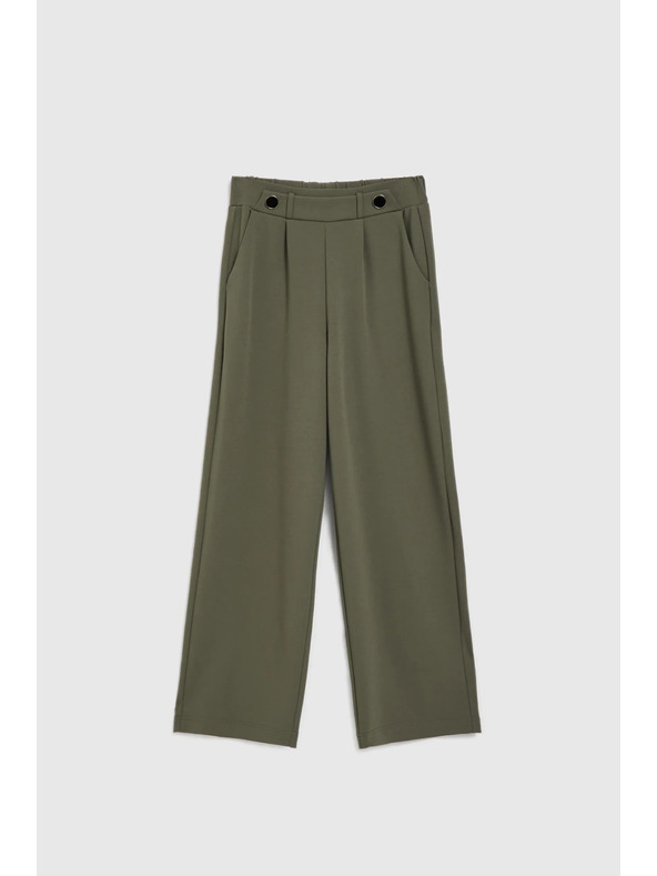 Moodo Маслинени панталони с широки крачоли и копчета Moodo