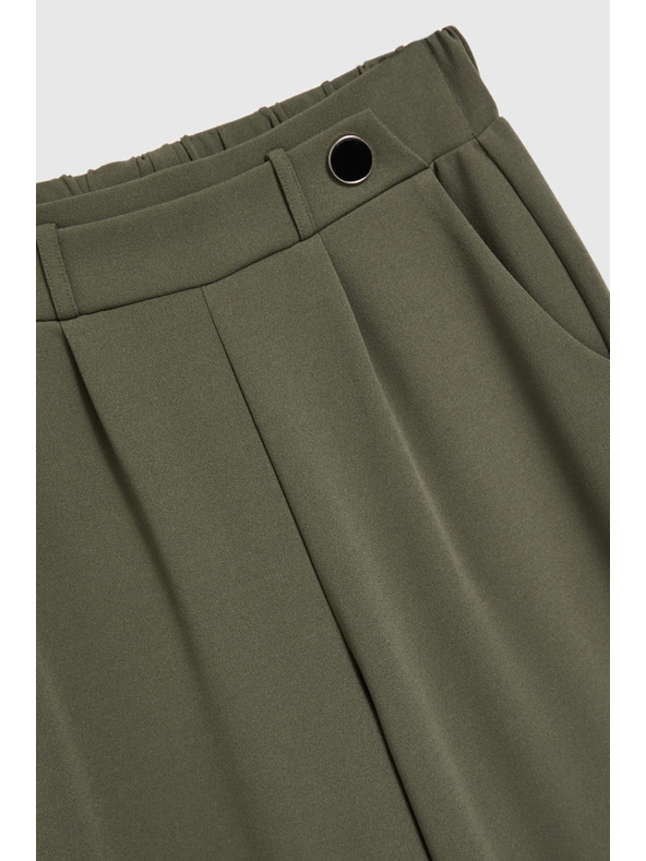 Moodo Маслинени панталони с широки крачоли и копчета Moodo