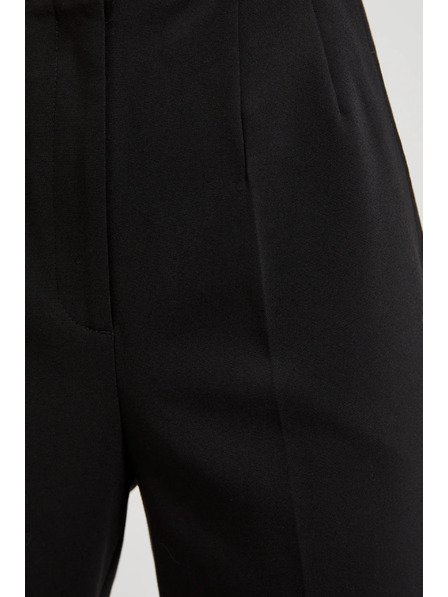 Moodo Гладки панталони с подгъв черни Moodo