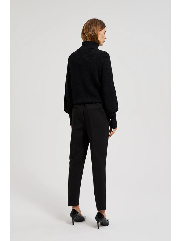 Moodo Елегантни черни панталони с ръб Moodo