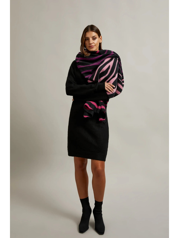 Moodo Розов шал със животински принт Moodo