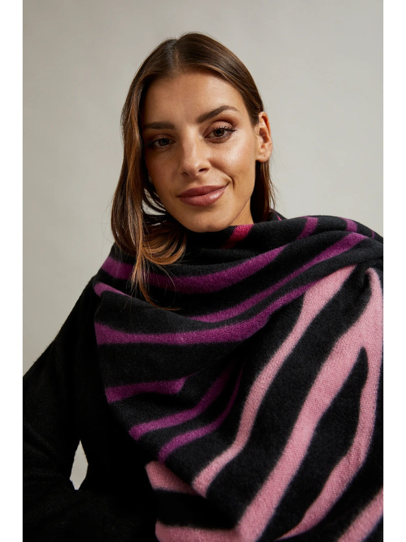 Moodo Розов шал със животински принт Moodo