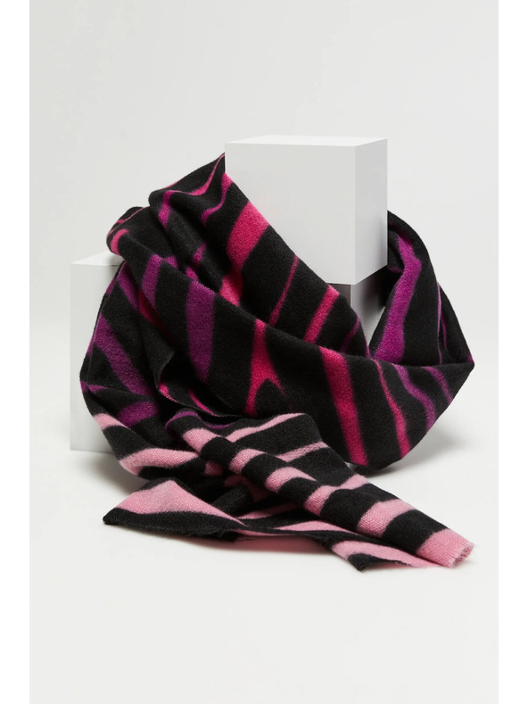 Moodo Розов шал със животински принт Moodo