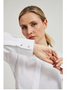 Moodo Вискозна риза с яка бяла Moodo