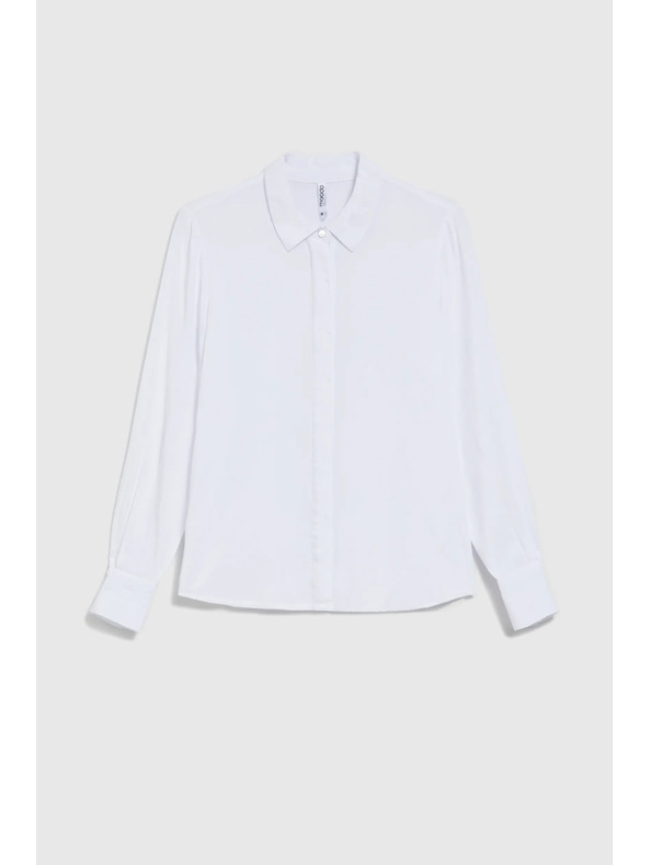 Moodo Вискозна риза с яка бяла Moodo