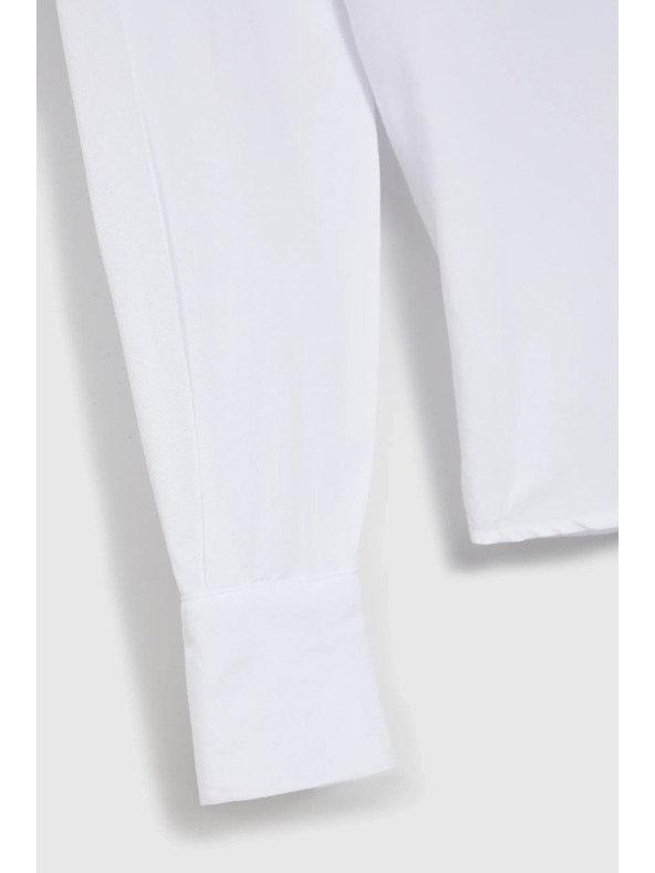 Moodo Вискозна риза с яка бяла Moodo