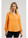 Moodo Риза с V-образно деколте с копчета оранжева Moodo