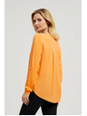Moodo Риза с V-образно деколте с копчета оранжева Moodo