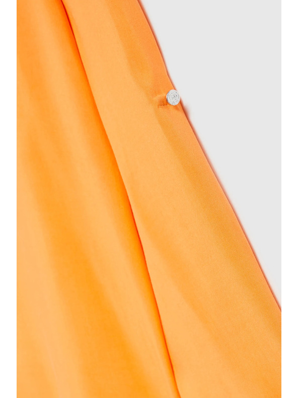 Moodo Риза с V-образно деколте с копчета оранжева Moodo