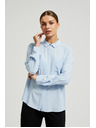 Moodo Вискозна светлосиня риза с джобове Moodo