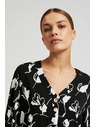 Moodo Черна риза с цветен принт Moodo