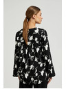 Moodo Черна риза с цветен принт Moodo