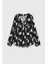 Moodo Черна риза с цветен принт Moodo