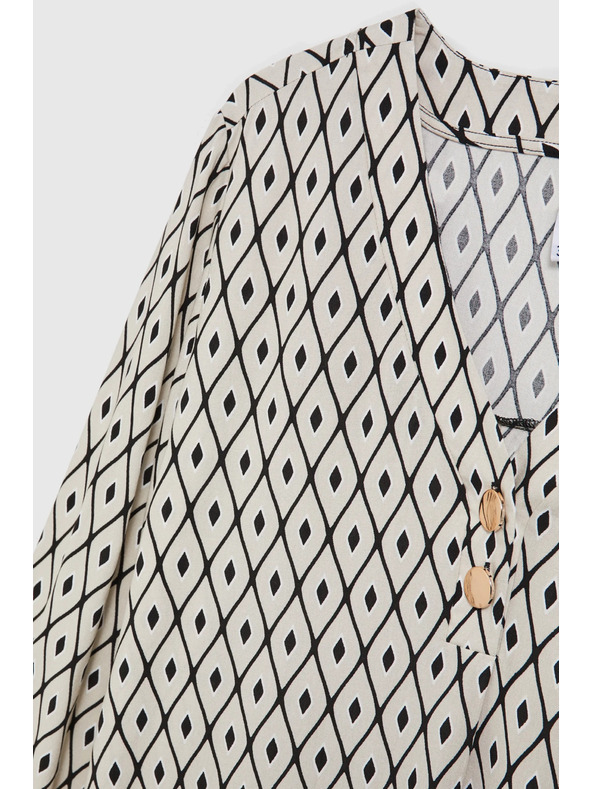 Moodo Риза с принт и декоративни копчета Moodo
