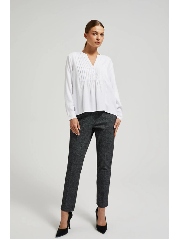 Moodo Бяла риза с дълги ръкави Moodo