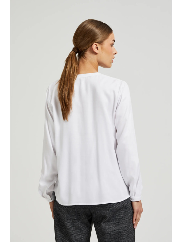 Moodo Бяла риза с дълги ръкави Moodo