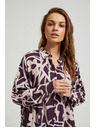 Moodo Вискозна риза с лилав принт Moodo