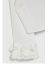 Moodo Бяла риза с воланти на ръкавите Moodo