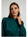 Moodo Зелена риза с дантела по маншетите и яката Moodo