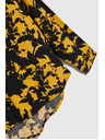 Moodo Вискозна риза с принт и яка жълта Moodo