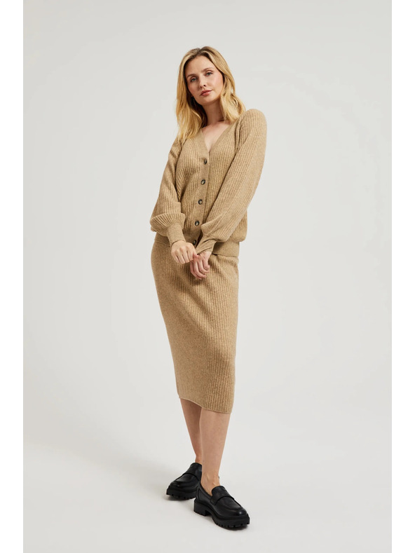 Moodo Трикотажна миди пола в бежово Moodo