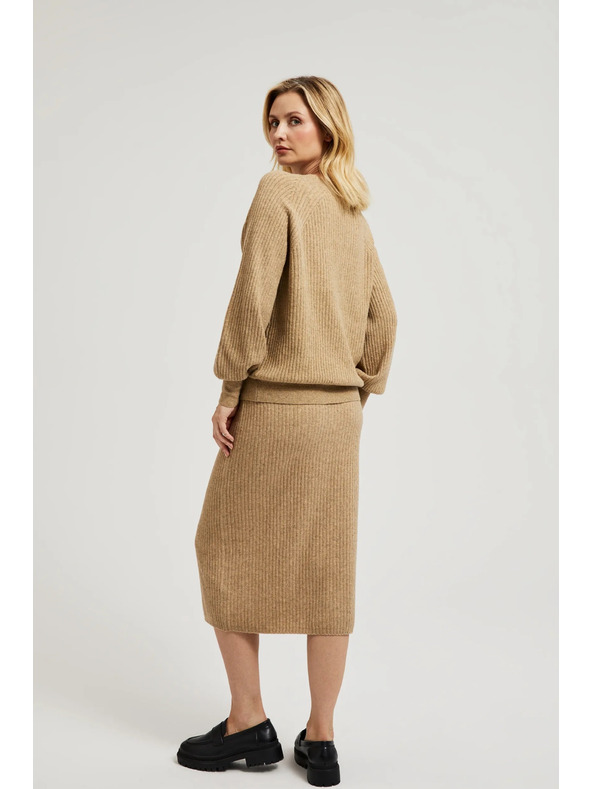 Moodo Трикотажна миди пола в бежово Moodo