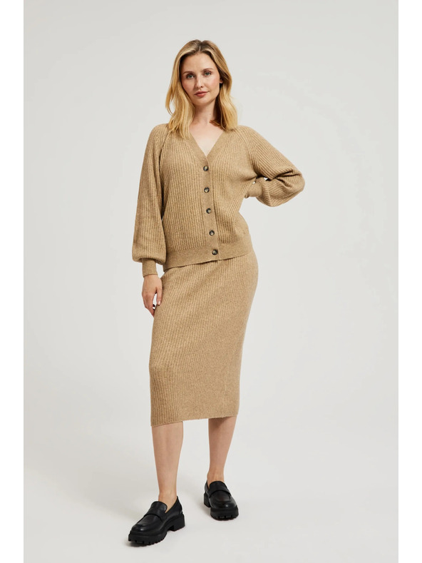 Moodo Трикотажна миди пола в бежово Moodo