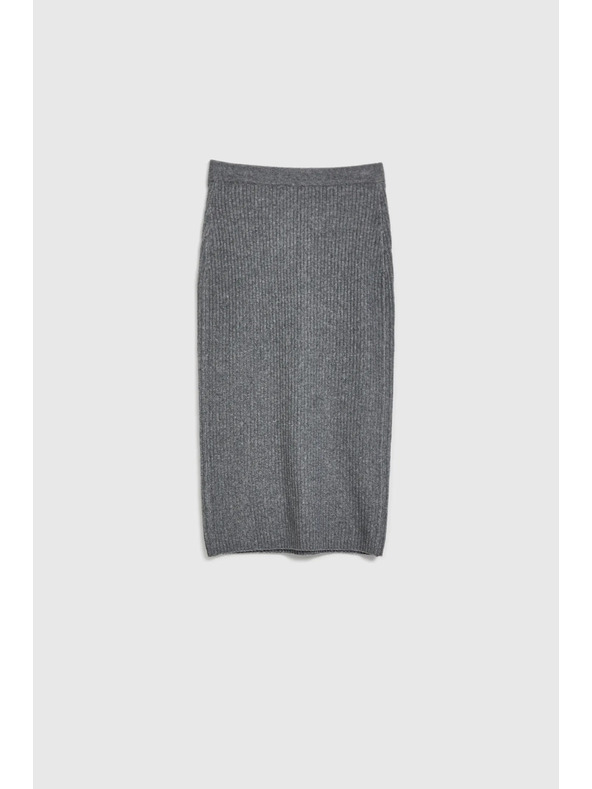 Moodo Трикотажна миди пола в сиво Moodo