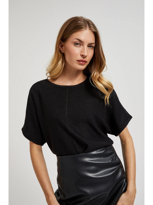 Moodo Молив пола от еко кожа в черно Moodo