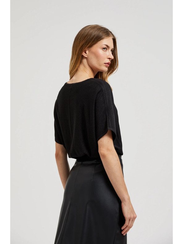 Moodo Молив пола от еко кожа в черно Moodo