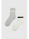 Moodo 2 броя дълги чорапи сиво и бяло Moodo