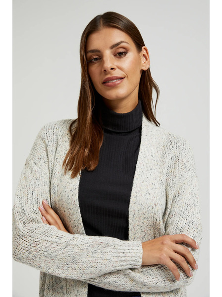 Moodo Бежов кардиган до средата на бедрото Moodo