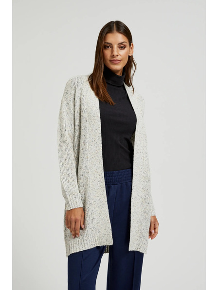 Moodo Бежов кардиган до средата на бедрото Moodo