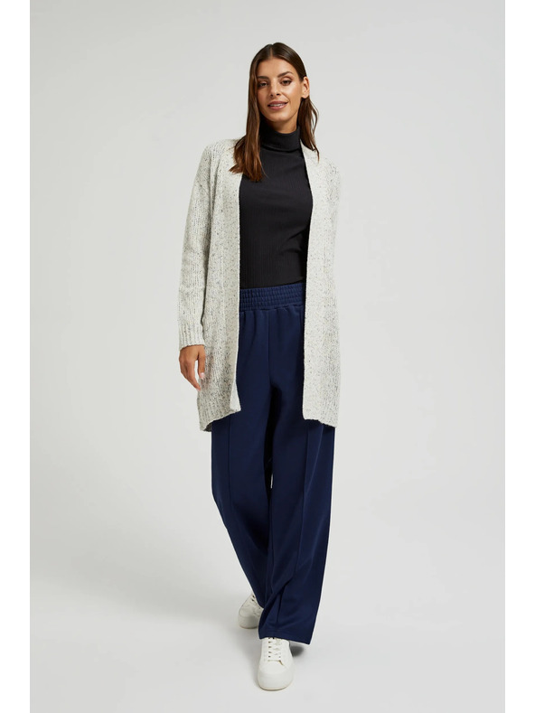 Moodo Бежов кардиган до средата на бедрото Moodo