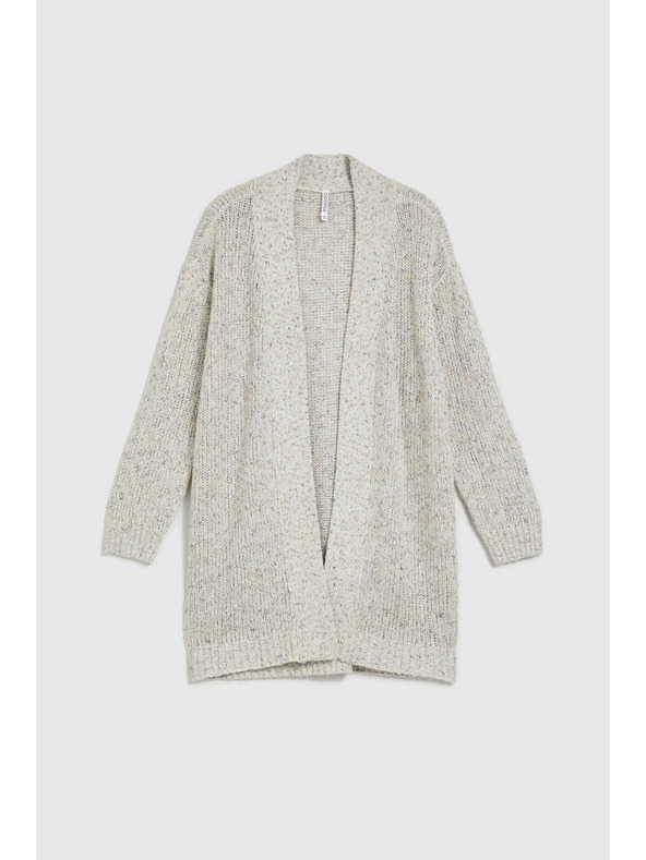 Moodo Бежов кардиган до средата на бедрото Moodo