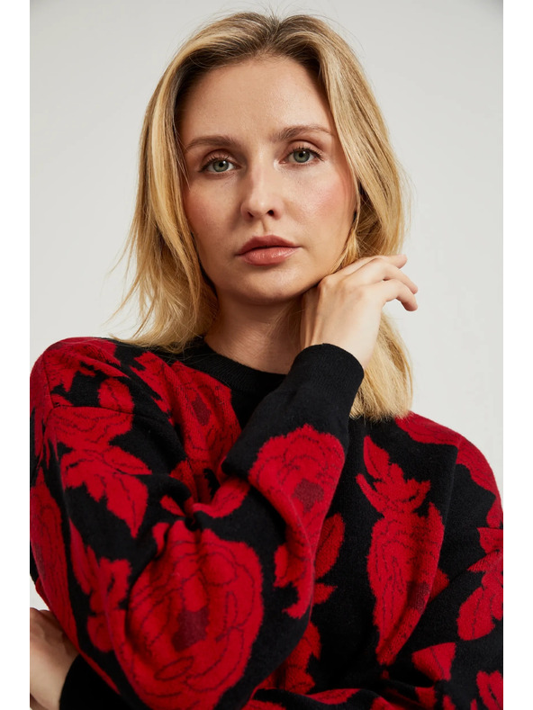 Moodo Черен суитшърт с принт Moodo