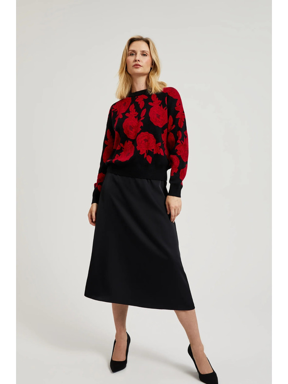 Moodo Черен суитшърт с принт Moodo